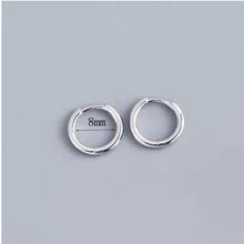 Load image into Gallery viewer, 2PCS Tiny Stainless Steel Huggie Small Hoop Earrings For Women Round Circle Punk Unisex Rock Earring Cartilage Piercing Jewelry