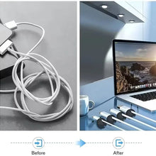 Load image into Gallery viewer, 5/50Pcs Cable Clip Winder Organizer Round Charger Cord Clips Desk Tidy Management Wire Adhesive Holder Clamp in Home Office Car