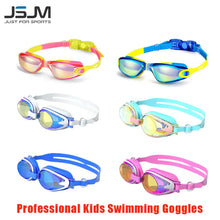 Load image into Gallery viewer, JSJM Professional Kids Swimming Goggles Anti-Fog UV Protection Waterproof Silicone Swim Glasses for Boys Girls Swim Eyewear Gift