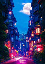 Load image into Gallery viewer, Japanese Street Scenery Sakura Architecture Canvas Posters and Prints Wall Art Paintings Mural for Modern Living Room Home Decor