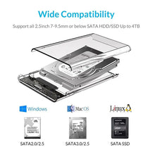 Load image into Gallery viewer, USB 3.0 to SATA III Hard Disk Case - 2.5-Inch External Enclosure for HDD/SSD