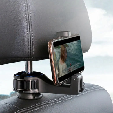2-in-1 Car Hook & Phone Holder - Hidden Rear Headrest Multifunctional