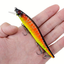 Load image into Gallery viewer, 1pc 4.52inch/0.49oz Plastic Simulation Lure, Minnow Hard Bait With 3 Treble Hooks, Artificial Bait For Pike Carp