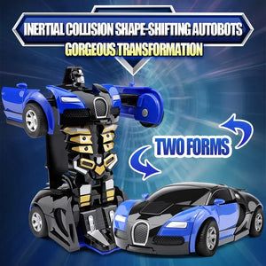 Transform CarRobot Model: Push & Go Race Toy - Perfect Easter Gift for Boys
