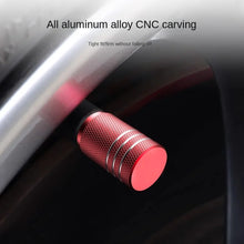 Load image into Gallery viewer, 4Pcs Car Tire Valve Stems Cap Knurling Style Tire Valve Cap Aluminum Tire Wheel Stem Air Valve Cap car Universal accessories