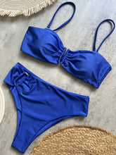 Load image into Gallery viewer, Bandeau Bikini Push Up Women Swimsuits 2024 Sexy Female Swimwear Brazilian Bikini Set Thong Biquini Swim Suits Solid Beachwear