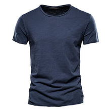 Load image into Gallery viewer, 100% Cotton Men T-shirt Casual Soft Fitness Summer Thin T-shirts Men's Home Clothes O-Neck Short Sleeve Soild T Shirt for Men