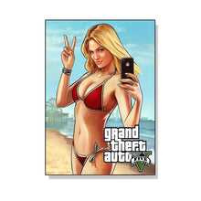 Load image into Gallery viewer, Video Game Grand Theft Auto Poster Canvas Painting GTA 5 Wall Picture Print For Modern Gamer Living Room Home Decoration