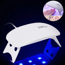 Load image into Gallery viewer, Desk Drying Nail Lamp Tool Nail Drying Lamp Machine Portable Mini Usb 6W 3LED UV Manicure Lamp Nail USB Home Use Nail Lamp Light