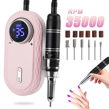 Load image into Gallery viewer, : 35000 RPM E-File! Rechargeable, Manicure &amp; Pedi