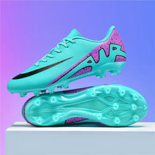 Load image into Gallery viewer, New Men Soccer Shoes Ultralight Football Boots Cleats Hot Sale Long Spikes Breathable Indoor Sneakers Training Drop Shipping