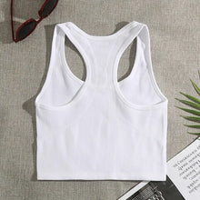 Load image into Gallery viewer, Seamless Rib Knit Yoga Vest Gym Crop Tops Racerback Tank Tops Women