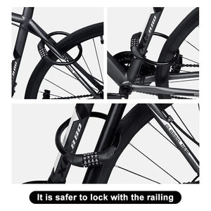 Portable Bike Lock - 4-Digit Resettable Code (Mountain Bike)