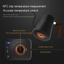 Load image into Gallery viewer, Electric Gooseneck Kettle 900ML Hand Brew Coffee Pot Smart Teapot Temperature Control Pot Rapid Heating Kettle 110v/220v