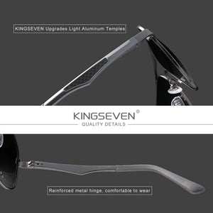 KingSeven Polarized Aviator Sunglasses: Aluminum Frames, UV400 Men's Eyewear