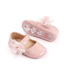 Load image into Gallery viewer, Baby Girl Flower Trainers - Soft Anti-Slip Shoes, Newborn Toddler Footwear, 1 Year Gift