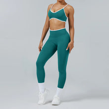Load image into Gallery viewer, Women's Gym Yoga Set Seamless High Waist Leggings Sports Bra Top Workout Outfit Fitness Activewear Running Training Clothes Suit
