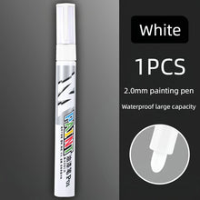 Load image into Gallery viewer, Car paint scratches repair brush pen waterproof water paint marker pen car tire tread care automotive  black white red silver