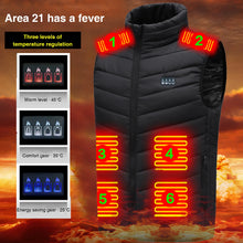 Load image into Gallery viewer, 21 Heated Vest Zones Electric Heated Jackets Men Women Sportswear Heated Coat Graphene Heat Coat USB Heating Jacket For Camping