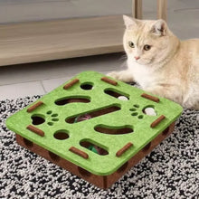 Load image into Gallery viewer, Pet Cat Puzzle Maze Holes Toys Felt Box With Bell Ball Kitten Playing Toys Interactive Funny  Cat Supplies