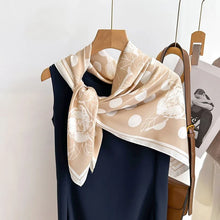 Load image into Gallery viewer, 90*90Cm Square Scarf Twill Silk Feeling Women Head Shawls and Wraps Luxury Hair Tree Print Neck Scarves Hijab Bandana Pashmina