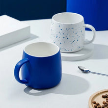 Load image into Gallery viewer, 500ml Ceramic Mug Gift Package Blue Coffee Cup Creative design Splash ink Breakfast Oatmeal Cup Festival Gift Porcelain Mug