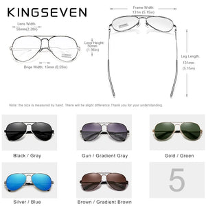 Genuine KingSeven Aluminum Sunglasses | Polarized UV400 Mirror Shades