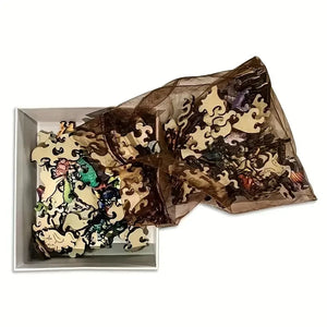 Owl Under Moon Wooden Puzzle: Holiday Gift for Adults & Kids, Challenging Shape