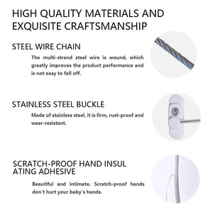 Child Safety Window Lock - Stainless Steel Cable with Screws - Baby Safety Protection