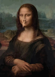 Funny Bathroom Toilet Decoration Painting Mona Lisa Wearing Pearls Girl with Roll Paper Canvas Prints Posters Home Wall Decor