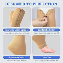 Load image into Gallery viewer, Zipper Compression Socks for Varicose Support Outdoor Running Fitness Hiking Anti-Fatigue Medical Care Diabetes Swelling Relief