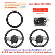 Load image into Gallery viewer, Steering Wheel Cover Anti Slip Breathable Steering Cover Universal Microfiber PU Leather Steer Wheel Protector No inner circle