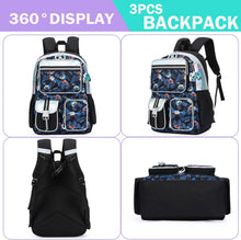 Load image into Gallery viewer, Meetbelify Boys School Backpack with Lunch Box - Cute &amp; Aesthetic for Teens