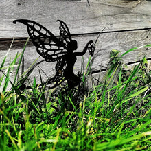 Load image into Gallery viewer, Metal Garden Fairy Outdoor Decor Patio Lawn Whimsical Statue Ornament