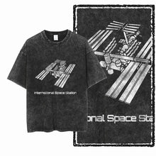 Load image into Gallery viewer, SA ASTRONAUT SPACE THEMES Printed Cotton Acid Washed Graphic Unisex T Shirt Cool Streetwear Men Tshirts Big Size Tee for men