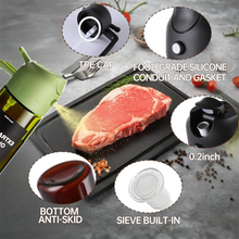 Load image into Gallery viewer, 470 ml Oil Sprayer for Cooking,2-in-1 Olive Oil Dispenser and Oil Spray Bottle,Oil Spray with Stickers,Thick Glass Spray Bottle