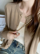 Load image into Gallery viewer, Solid Color Knitted for Women Cardigan Korean Single Breasted Long Sleeve Jumper Woman Round Neck All Match Cardigans Outwear