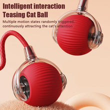 Load image into Gallery viewer, 1PC Smart Cat Toys Automatic Rolling Ball Fake Tail Rechargeable Electric Pet Interactive Toy Cat Training Imitate Mouse Tail 1P