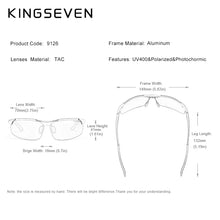 Load image into Gallery viewer, KingSeven Photochromic Polarized Sunglasses Men&#39;s Aluminum Chameleon Lens Aviation