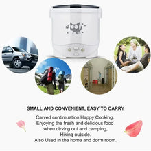 Load image into Gallery viewer, Electric Mini Rice Cooker Portable MultiCooker Household Rice Cookers 12V 24V 220V Pot Cooking Machine Pans For Car Truck Home