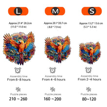 Load image into Gallery viewer, Unique Parrot Pattern Wooden Puzzle, Irregular Animal Shape, Suitable for Holiday Birthday Gifts for Family and Friends