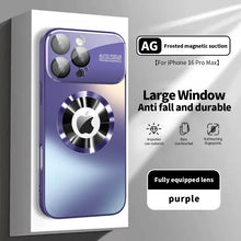 Load image into Gallery viewer, New Titanium Metallic Luxury Matte Case For iPhone 17 16 15 14 13 12 Pro Max Plus For Magsafe Glass Lens Camera Protection Cover