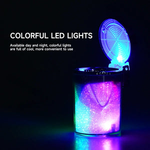 LED Car Ashtray! Airtight, Cup Holder, Trash Can