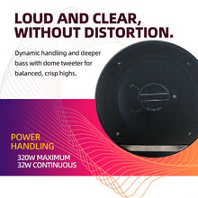 Load image into Gallery viewer, 2pcs 6 Inch 320W 3 Way Universal Car Coaxial Car Music Stereo Full Range Hi-Fi for Car Truck Door Speakers Surround Sound System
