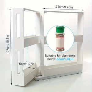 Rotating Spice Rack! 2-Tier, Pull-Out Organizer