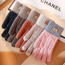 Load image into Gallery viewer, Warm Touch Screen Gloves - Wool Knit Mittens for Men and Women