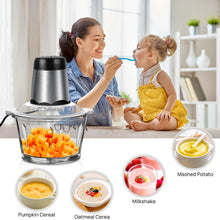 Load image into Gallery viewer, 2L Electric Food Chopper Vegetable Chopper Small Food Processor Meat Grinder Mixer Electric Dicer with 2 Speeds Meat Mincer