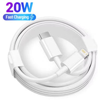 Load image into Gallery viewer, 20W PD USB to Lighting USB C to Lighting Fast Charger Cable For Apple iPhone 14 13 12 11 Pro Max X XR Plus iPad Data Sync Line