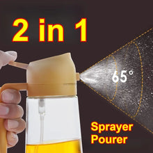 Load image into Gallery viewer, 2 in1 Plastic Kitchen Barbecue Cooking Oil Spray Bottle Olive Oil Dispenser Oil Jar Baking Vinegar Soy Sauce Spray Container