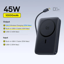 Load image into Gallery viewer, Baseus Qi2 Magnetic Power Bank 10000mah 15W Wireless Charging 22.5W Wired Charge Qi2-Certified for iPhone 16 15 14 13 12 Pro Max